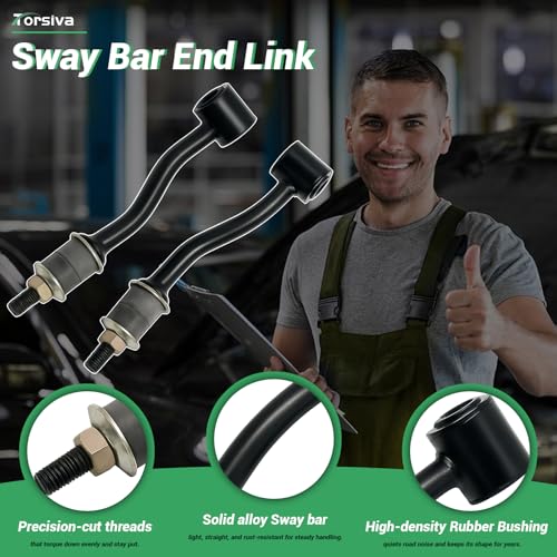 2PC Front Stabilizer Sway Bar End Links for Jeep 1991 1992 1993 1994 1995 1996 1997 1998 1999 2000 2001 Cherokee, 1991 92 Comanche(MJ), 1993 94 1995 Grand Cherokee, 1993 Grand Wagoneer ‎‎K3174 - size: K3174 X2