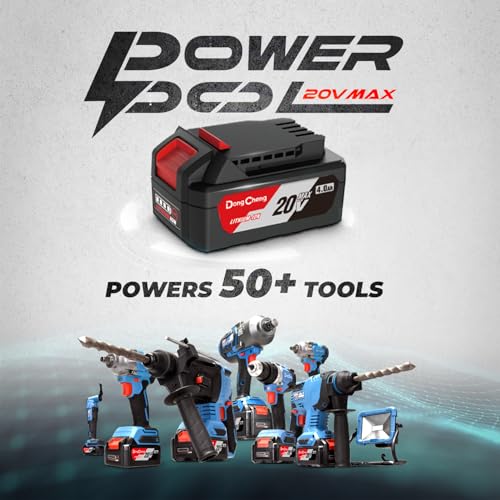 Dong Cheng 20V Brushless Impact Wrench, 670ft-lbs(910N.m) 1/2 Impact Gun - style: 1x4.0Ah Battery