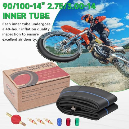 90/100-14"2.75/3.00-14 Motorcycle Inner Tube TR4 Staight Valve Stem 110cc - size: 2.75/3.00-14" 1pc