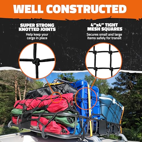Mockins 36"x20" Heavy Duty Cargo Net for Pickup Truck Bed, Rack & More - size: 36" x 20"