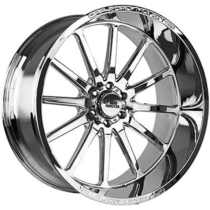 M26 Custom Wheel - 26x12, -44 Offset, 6x139.7 Bolt Pattern, 106.4mm Hub - Chrome Rim