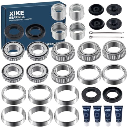 XiKe 25mm Axles 30205 Trailer Bearings Wheel Hub Kit, 4 Sets - size: 30205 + Seal ID 1.18, style: Pack 4 Set