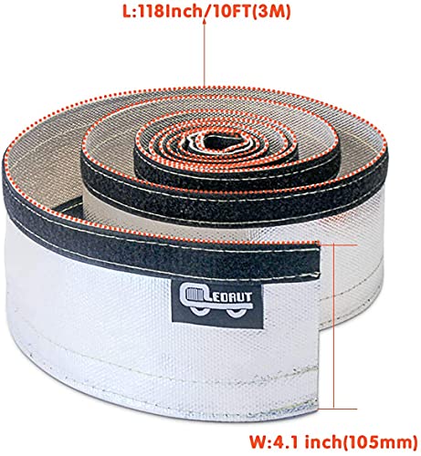 2 Pcs Heat Shroud Sleeve Aluminized Sleeving with Hook&Loop Closure 3/4" I.D.x 10FT with 20PCS Stainless Steel Cable Metal Ties and 1Pair of Operating Gloves - size: 2*3/4"I.D.x 10FT