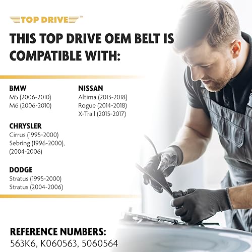 Top Drive, 6PK1430, Premium Engine EPDM Serpentine Belt, 56.85" Length - size: 6PK1430