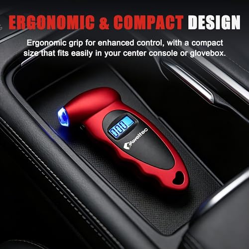 Digital Tire Pressure Gauge,Accurate Cars Air Gauge 150 PSI,2 Pack - color: Red(2PK), size: 2 Pack