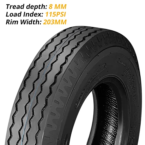Pack of 2 8-14.5 Size Trailer Tires, 14PR Load Range G, All-Season Radial, Durable Replacement for Utility, Boat, Camper, Cargo, Farm, Horse, and Landscape Trailers, Specification: 8-14.5 14PR - size: 8-14.5