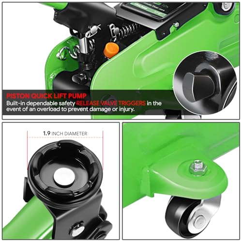 DNA MOTORING 2 Ton Car Jack and Stands Kit Green - color: Green