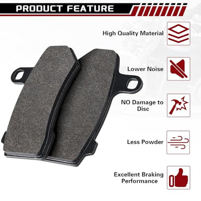 Front and Rear Brake Pads for Harley Davidson Road Glide 2008-2023 / Road King 2008-2023 / Street Glide 2009-2023 / FLHTCU Ultra Classic Electra Glide 2008-2023