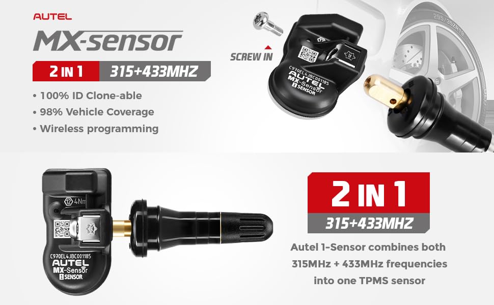 Autel TPMS Sensors, MX Sensor 315MHz/433MHz Set of 20 - size: Sensor Rubber 20pcs
