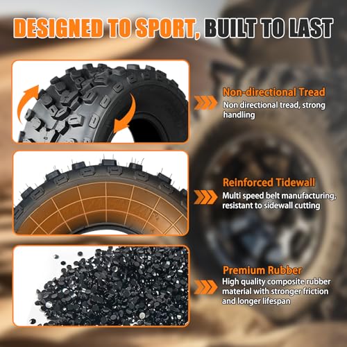 TRIPOWER 22x11-10 ATV UTV Tires 22x11x10 All-Terrain Trail Sand Mud Sport Off-Road Tire Tires, 6PR Tubeless, Set of 2 - size: 22x11-10