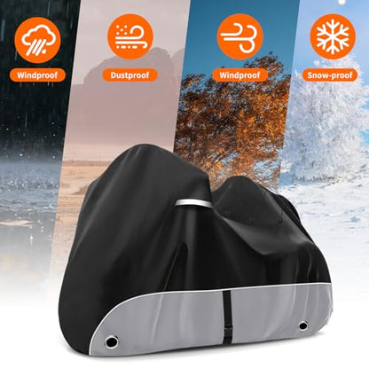 Trike Cover, Heavy Duty 420D Outdoor Three Wheeler Cover, Grey - color: Grey, size: Trike