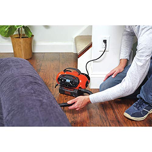 BLACK+DECKER Tire Inflator Portable Air Compressor, Air Pump for Inflatables, 3 Modes: Electric Outlet, 12V Car Adapter and Cordless 20V MAX, Battery Sold Separately (BDINF20C)