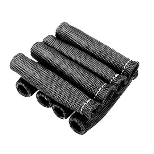 Black Spark Plug Wire Heat Shield Spark Plug Wire Heat Shield Sleeve Spark Plug Boot Protector Boots Wrap for SBC BBC 350 454 8PCS Plug Wire Covers - 2500F High Temp Protection - color: Black
