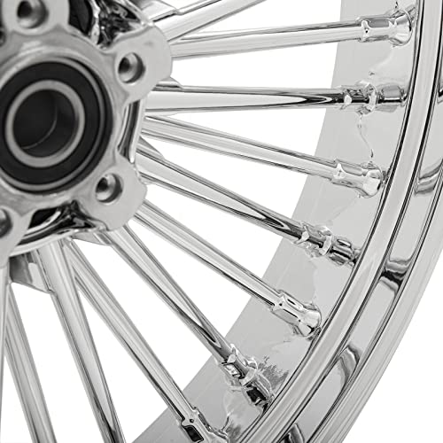 TOFR 21x3.5 18x5.5 Chrome Front Rear Wheels For Harley Dyna FXD FXDB 08-17 - color: 21x3.5 18x5.5 Chrome, size: Dyna 2008-2017