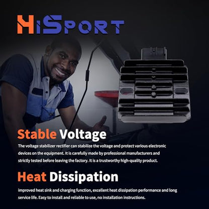 HiSport 21066-0039 Voltage Regulator Rectifier (Under 150W 15A)