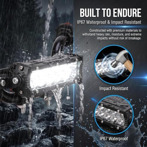 PSLER Dirt Bike Light Bar - 20W Motorcycle Light for CRF110 TTR110 KLX110