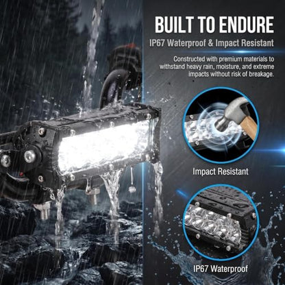 PSLER Dirt Bike Light Bar - 20W Motorcycle Light for CRF110 TTR110 KLX110