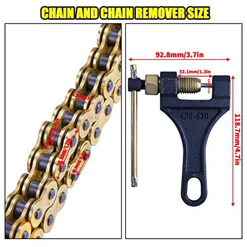 Gold 520 X-Ring Chain + Chain Breaker,114 Links With Connecting Master Link - size: 114