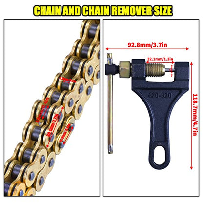 Gold 520 X-Ring Chain + Chain Breaker,114 Links With Connecting Master Link - size: 114