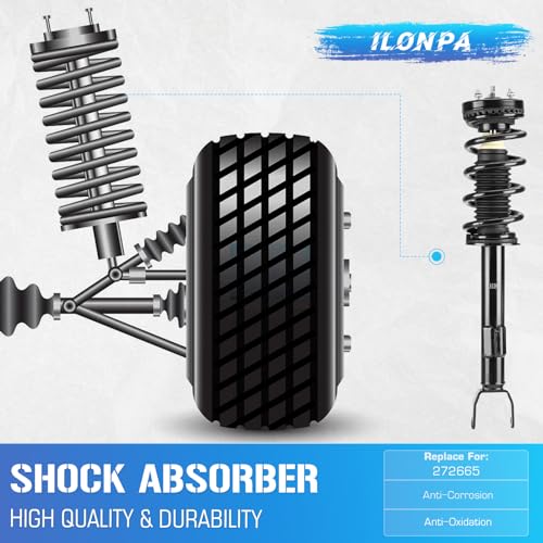 Front Struts Shocks w/Coil Springs for 2012-2022 Chrysler 300 5.7L S RWD/Dodge Challenger, 2011-2022 Dodge Charger RWD, 2013 2014 2015 2016 2017 2018 2019 2020 2021 Absorbers Assembly Replace 272665