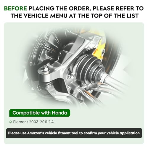 Front Left Driver Side CV Axle Shaft Assembly for Honda Element L4 2.4L 2003 2004 2005 2006 2007 2008 2009 2010 2011, Replacement for 66-4213 - size: 26.63 inch(Left), style: Front Left Driver Side