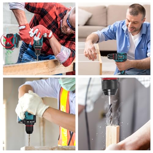 354 In-lbs Drill Driver for Makita 18V Battery, 3/8" Chuck, 21+1 - color: Turquoise and Black
