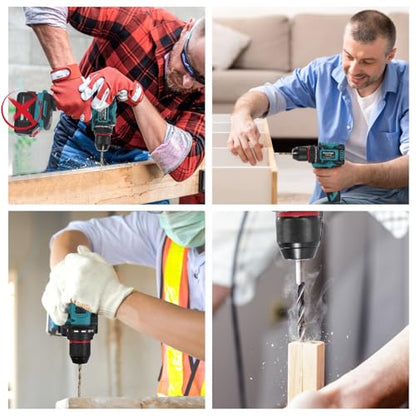 354 In-lbs Drill Driver for Makita 18V Battery, 3/8" Chuck, 21+1 - color: Turquoise and Black