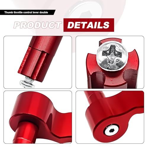 Thumb Throttle Control Lever Compatible with 2009-Up Polaris Scrambler XP 1000 EPS 500 850 Sportsman 450 570 850 XP 1000 550 ATV Extended Throttle Lever Replace# 2010336 2010359 Red - color: kongzhiganRed