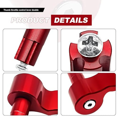 Thumb Throttle Control Lever Compatible with 2009-Up Polaris Scrambler XP 1000 EPS 500 850 Sportsman 450 570 850 XP 1000 550 ATV Extended Throttle Lever Replace# 2010336 2010359 Red - color: kongzhiganRed