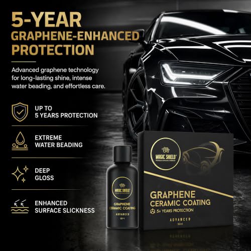 Magic Shield Graphene Ceramic Coating for Cars, 5-Year, 50 mL