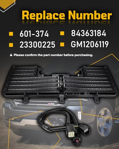 Radiator Shutter Assembly Compatible with Chevrolet Silverado GMC Sierra
