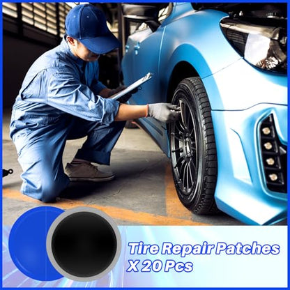 Tallew 300 Pcs Heavy Duty Tire Patches Radial Patch, 42 mm - size: 42 mm