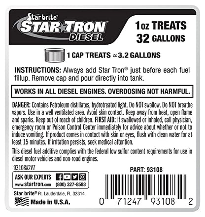 STAR TRON Enzyme Fuel Treatment - Diesel - style: 8 Oz Treats 252 Gallons