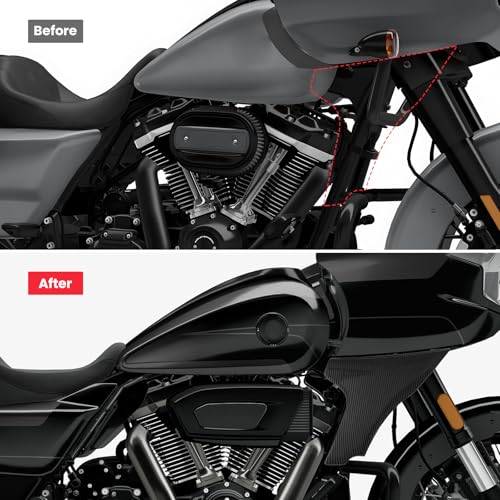 Side Fairing Panel Bracket Kit compatible with Harley Davidson CVO Road Glide ST FLTRXSTSE 2024-2025 FLTRXSE 2023-2025, Unpainted Spoilers Cover Support Kit - size: Carbon Fiber Pattern