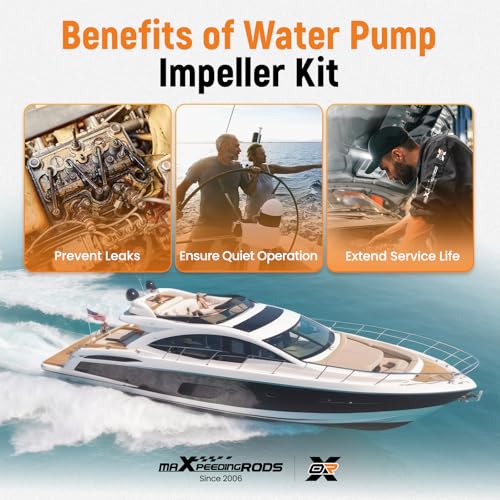 maXpeedingrods Water Pump Impeller Kit for Yamaha Outboard 4/2 Stroke - size: For 150 175 200 225 250 HP 2002-2014