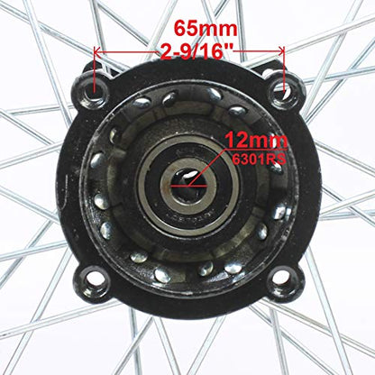 12" Steel RED Rear Rim Wheel Disk Brake Apollo SSR 125cc XR CRF Dirt Pit Bike Chines Made Dirt Bikes 12mm Shaft - color: Steel Red, size: 12"