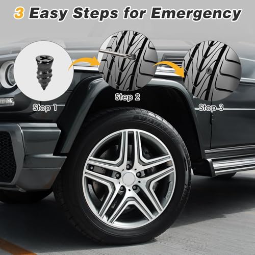 60Pcs Tire Plugs Screw - Quick Fix Screw-in Tire Plug Kit