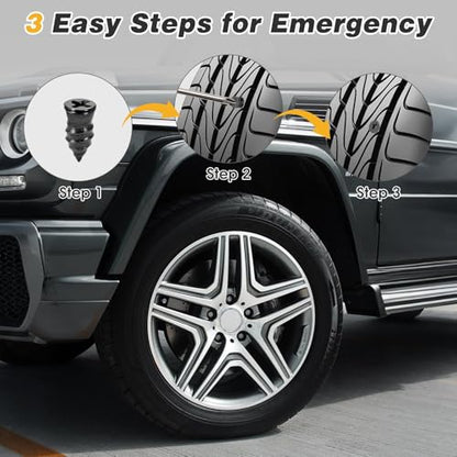 60Pcs Tire Plugs Screw - Quick Fix Screw-in Tire Plug Kit