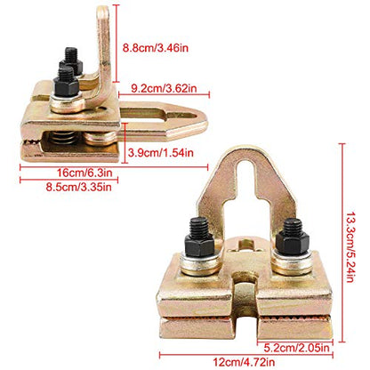 YaeMarine Heavy Duty 5 Ton Right-Angle Two-Way Auto Body Pull Clamp - size: 5 Ton Right-Angle Two-Way