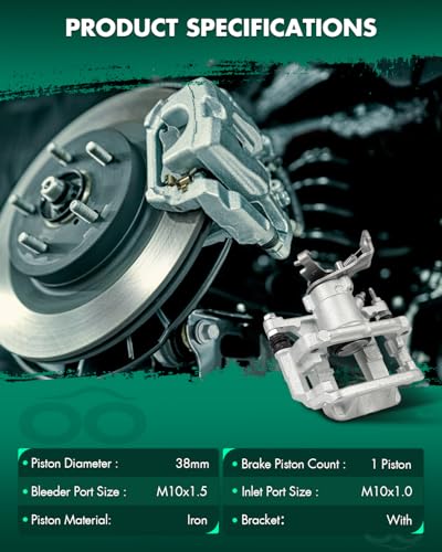 SCITOO 18B5311 Rear Left Driver Side Disc Brake Caliper W/Bracket 1PC - size: Rear Driver[18B5311]