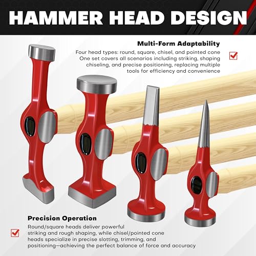 C&T Heavy Auto Body Repair Tool Hammer Dolly Set, Car Body Repair Tool Kit - size: 9PC