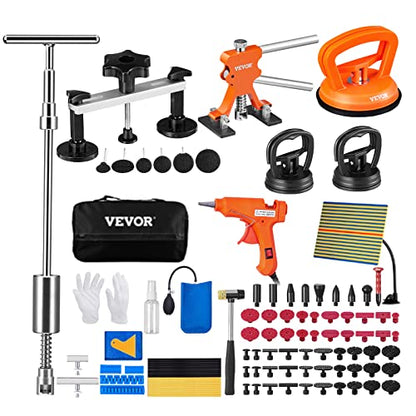 VEVOR 117 PCS Car Dent Puller Kit, Paintless Dent Repair Tool with Lifter, Slide Hammer & Suction Cup for Auto Body Dents, Hail Damage, Door Dings - size: 117pcs