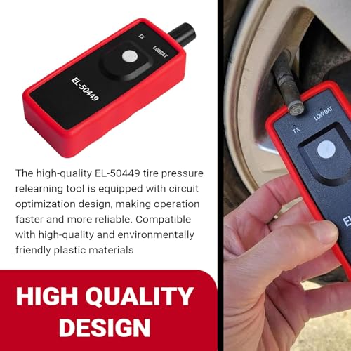 Car TPMS Activation Tool, Replace OEM Number# EL-50449, Tire Pressure Monitor Sensor Activation Reset Tool, Compatible with Ford Lincoln Mercury TPMS Relearn Tool (Black & Red)