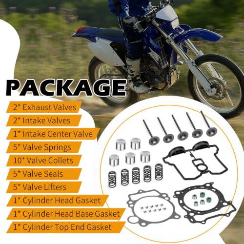 Cylinder Head Exhaust Intake Valve & Spring Gasket Kit for YFZ450 WR450F