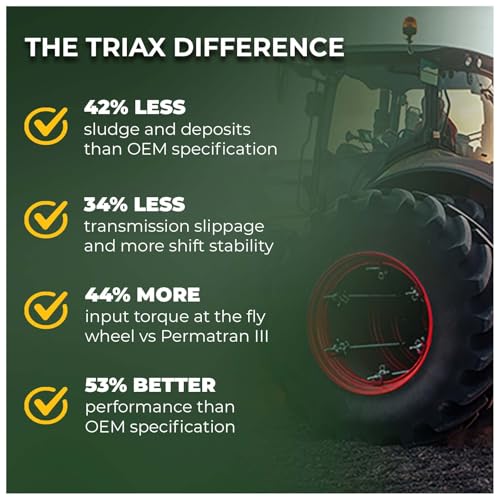 TRIAX Agra UTTO Supreme GL-4 Full Synthetic Tractor Trans-Hydraulic Fluid - Compatible with Kubota UDT2, JD J20C/D, J20D, Case HyTran (5 Gallon) - size: 5 Gallon