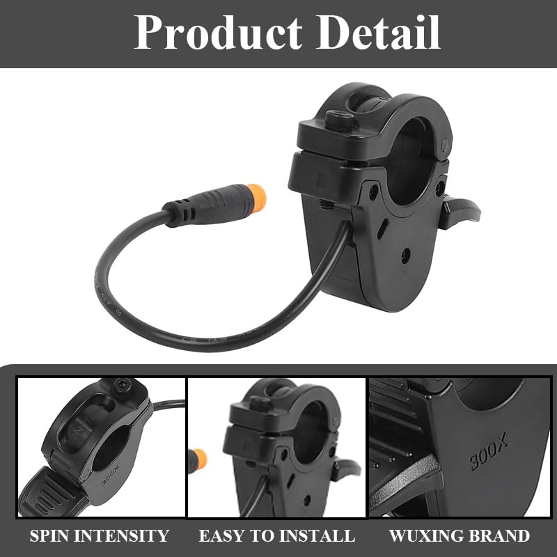 E-Bike Thumb Throttle 300X,Waterproof 3 Pin for 7/8" Handlebars