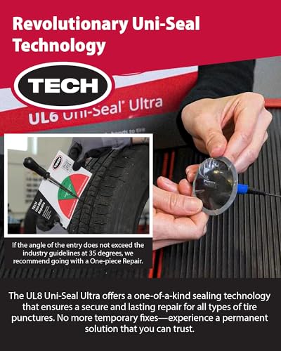 TECH UL8 Uni-Seal Ultra Tire Patch Plug Combo Repair up to 5/16" Holes