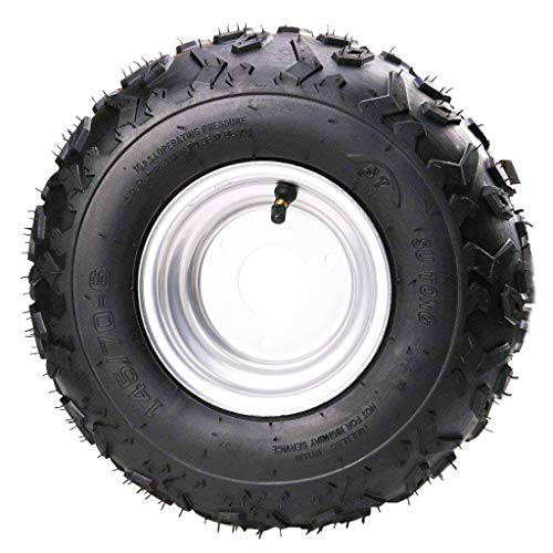 TDPRO 4PCS 145/70-6 Tires With 6 inch Wheels Rims for ATV Go Kart - color: 4PCS