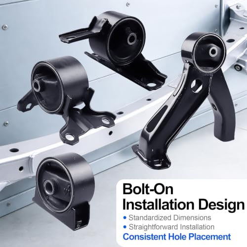 4PCS Engine Motor Mount Set Compatible with Caliber Compass Outlander - size: 2008-2013 Mitsubishi Outlander