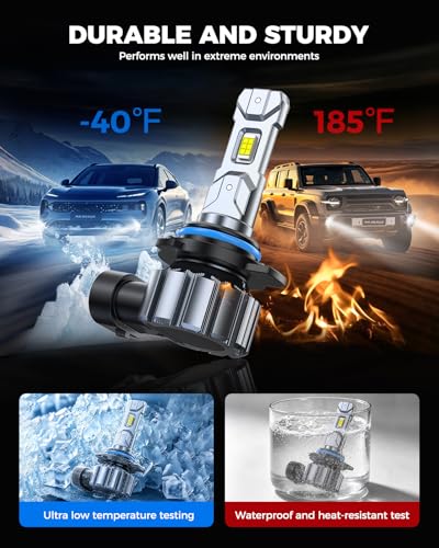 Marsauto M1S 9012 90000LM Fanless LED Bulbs 6000K Cool White, 2-pack - color: SUPER 6000K WHITE, size: 9012